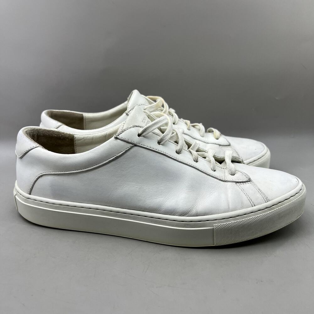 Koio Capri Casual White Shoes Men Size 10 Leather Made Italy Comfort Sneakers